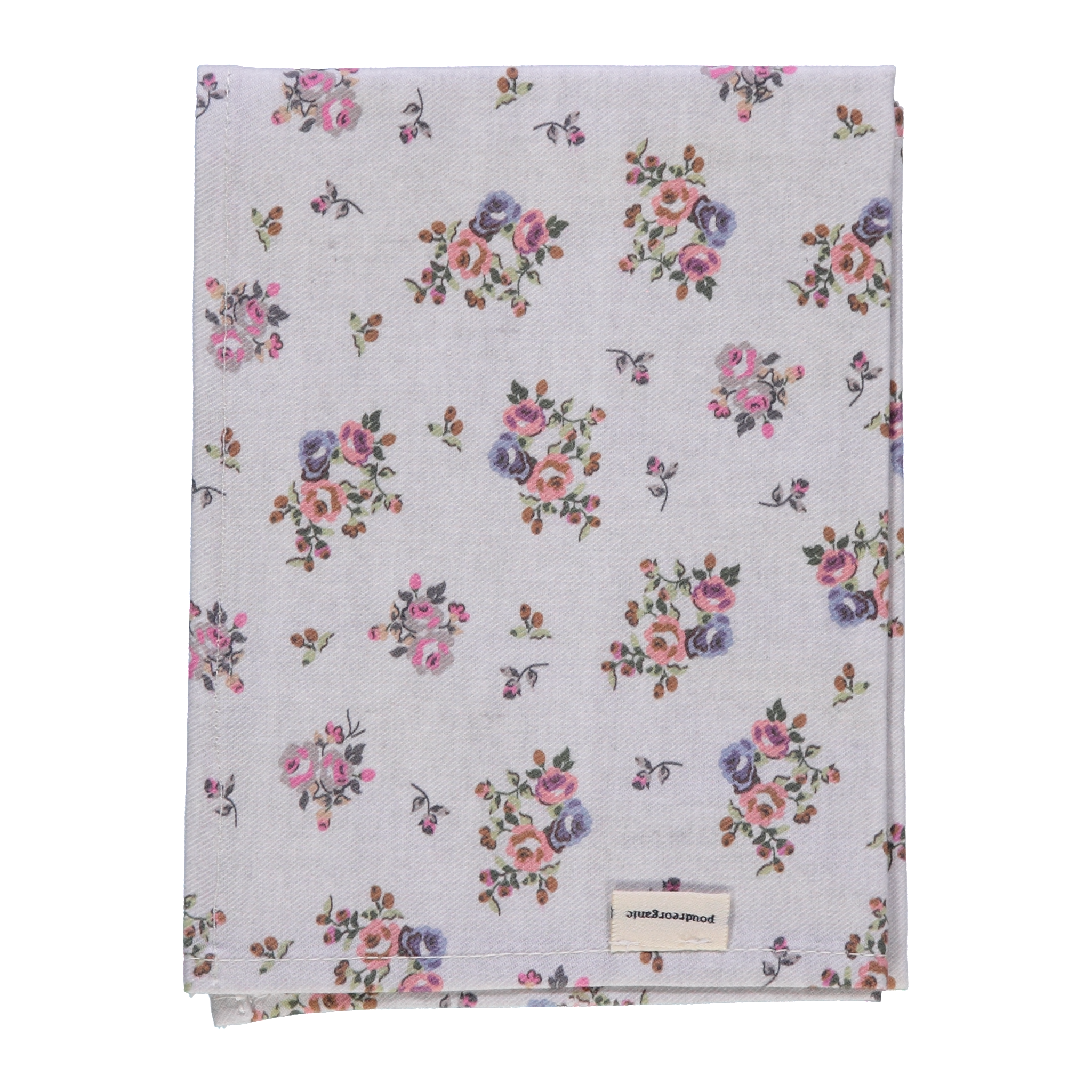 Foulard kids & adulte Tournesol en coton bio – Fleuri rose gris | Poudre Organic 2