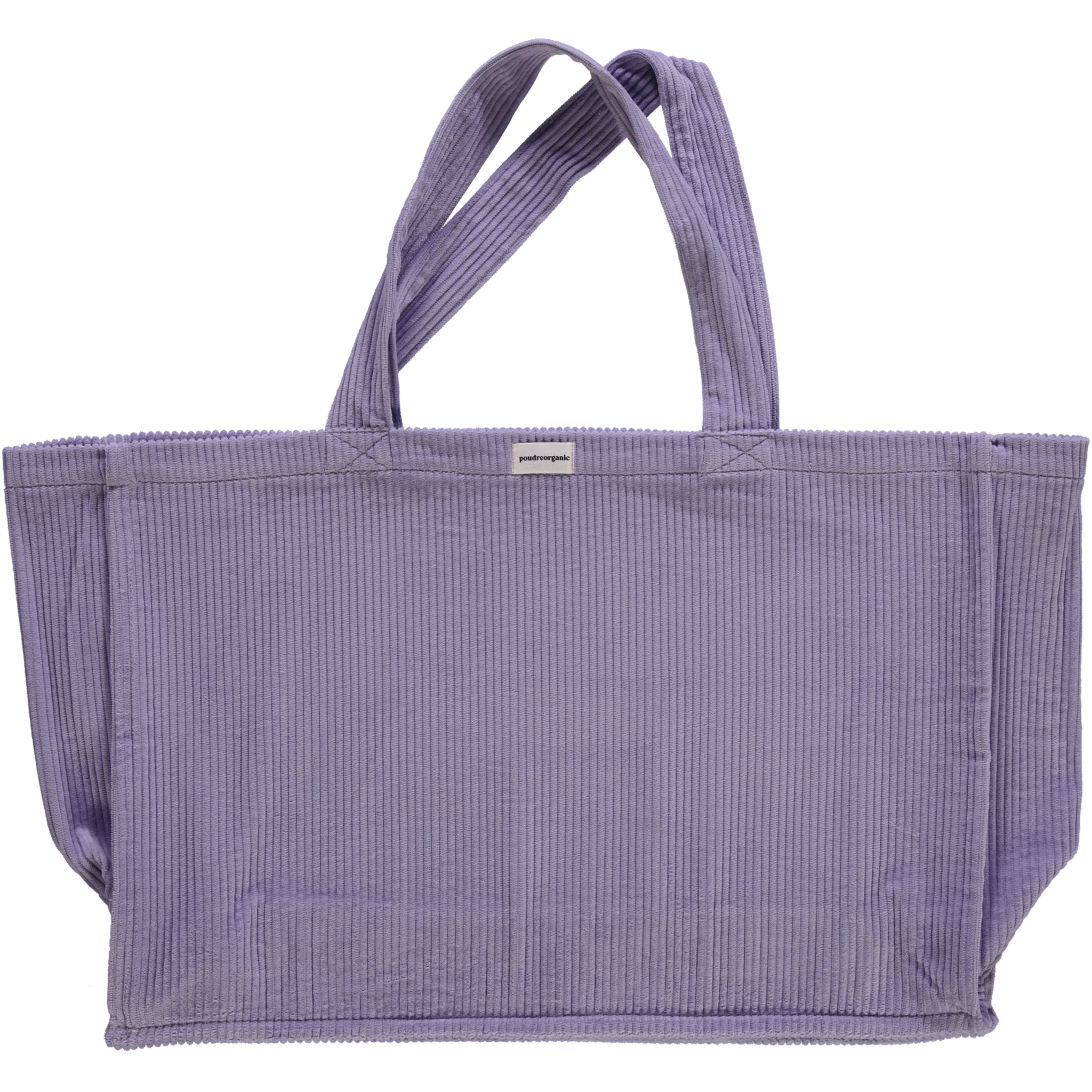 Sac cabas kids & adulte Vigne côtelé en coton bio – Lavender Gray | Poudre Organic 1