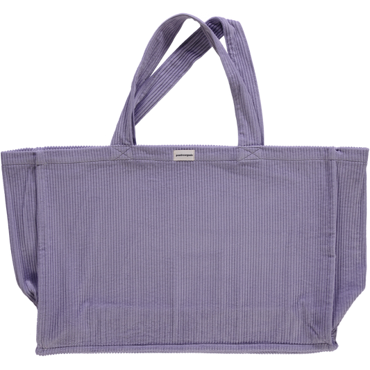 Sac cabas kids & adulte Vigne côtelé en coton bio – Lavender Gray | Poudre Organic 1