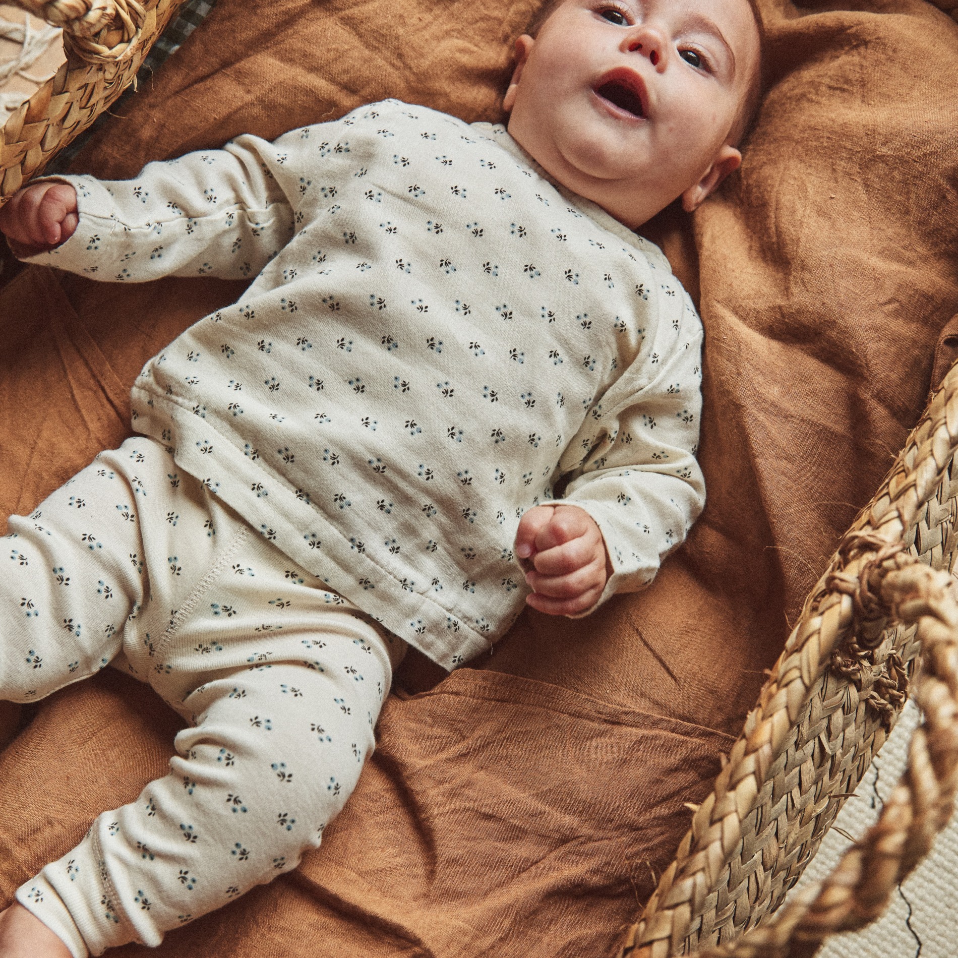 Legging bébé & kids Basilic en coton bio – Hors saison blue surf | Poudre Organic 3