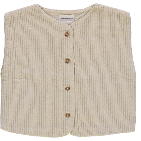 Veste kids Cyprès en velours côtelé coton bio – Pale khaki | Poudre Organic 1