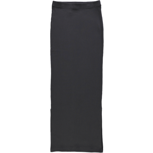 Jupe femme Hydrangée côtelée en coton bio – Pirate black | Poudre Organic 1