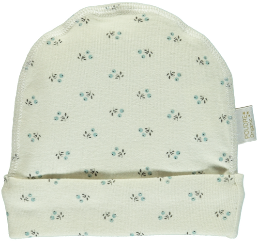 Bonnet bébé Litchi en coton bio – Hors saison blue surf | Poudre Organic 1