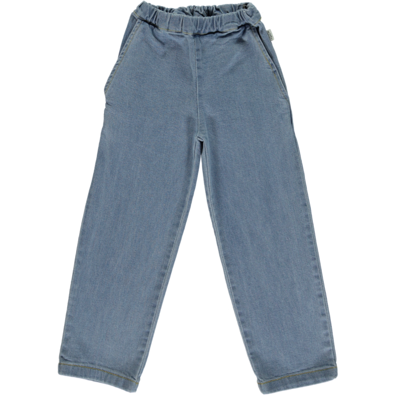 Pantalon kids Pomelos en coton bio – Denim blue | Poudre Organic 5