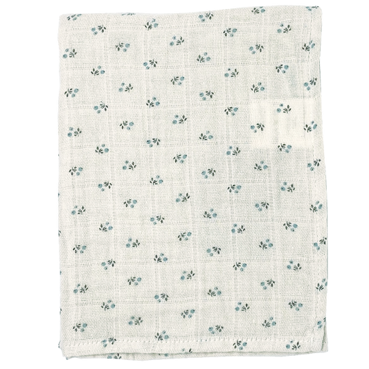 Lange bébé Pavot en gaze coton bio – Hors saison blue surf | Poudre Organic 1