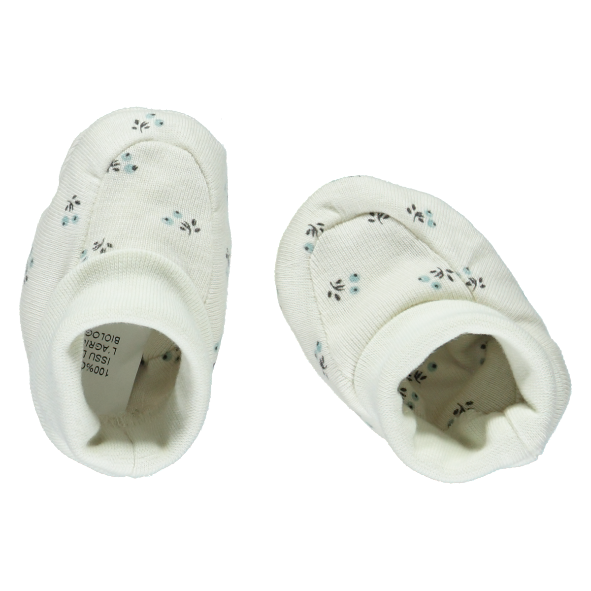 Chaussons bébé naissance Wakame en coton bio – Hors saison blue surf | Poudre Organic 1