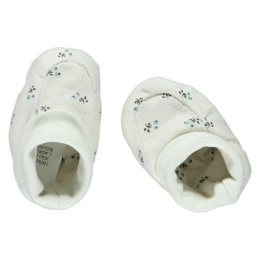 Chaussons bébé naissance Wakame en coton bio – Hors saison blue surf | Poudre Organic 1