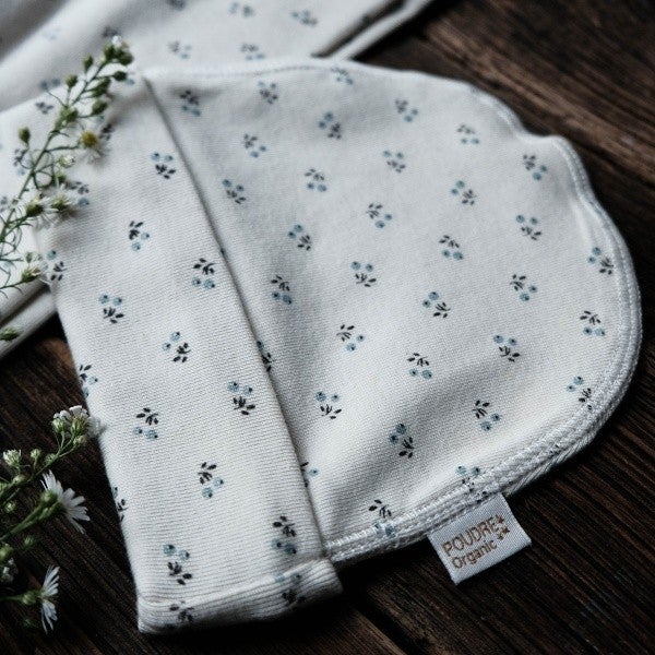 Bonnet bébé Litchi en coton bio – Hors saison blue surf | Poudre Organic 3