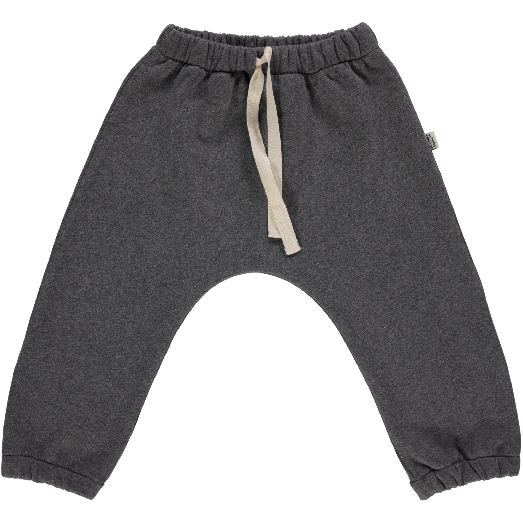 Pantalon kids Cannelle en molleton coton bio – Anthracite | Poudre Organic 1