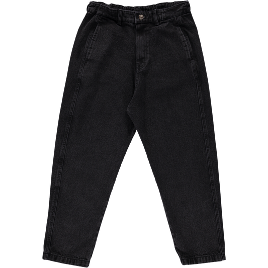 Pantalon denim adulte Carotte en coton bio – Denim écru | Poudre Organic 1