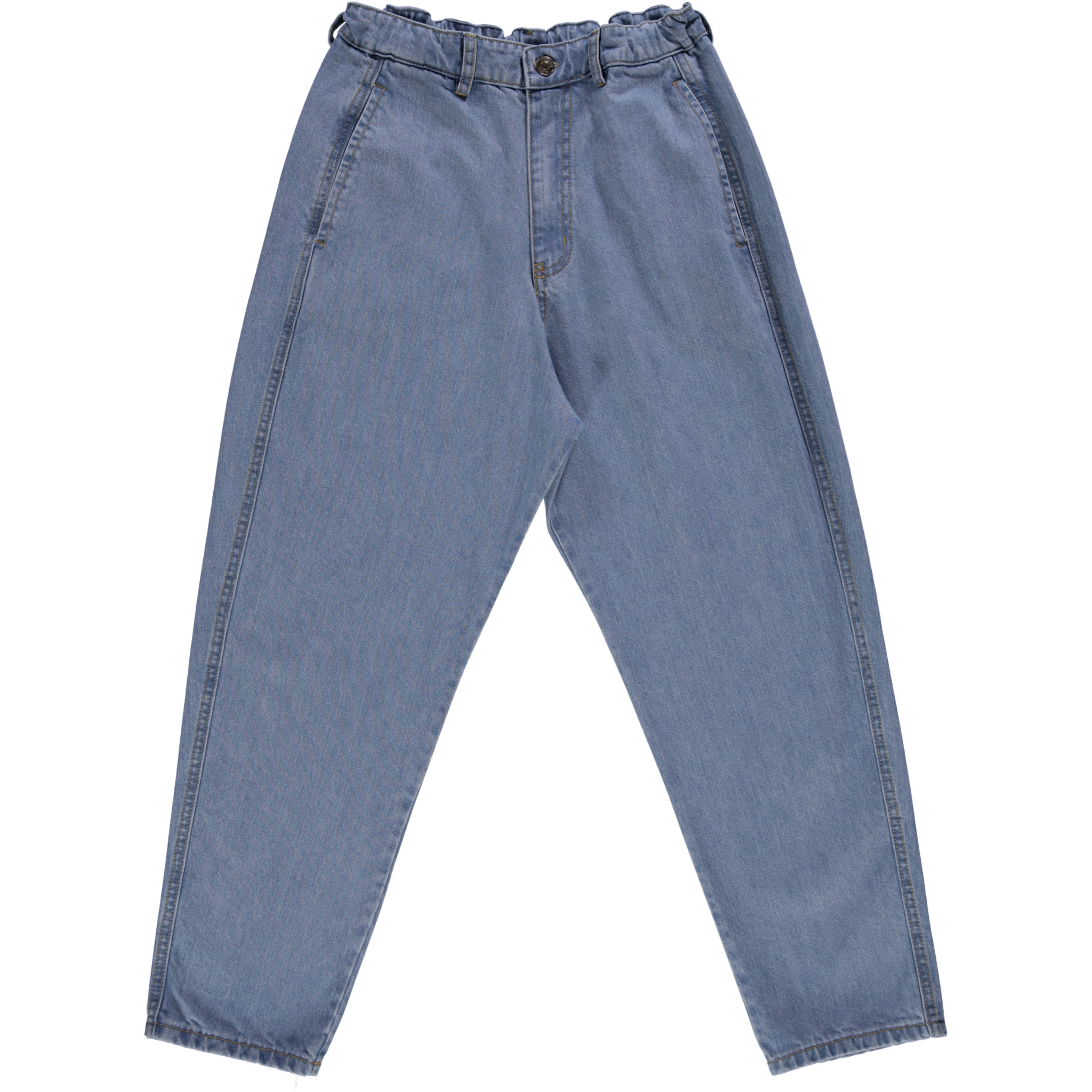 Pantalon denim adulte Carotte en coton bio – Denim blue | Poudre Organic 1