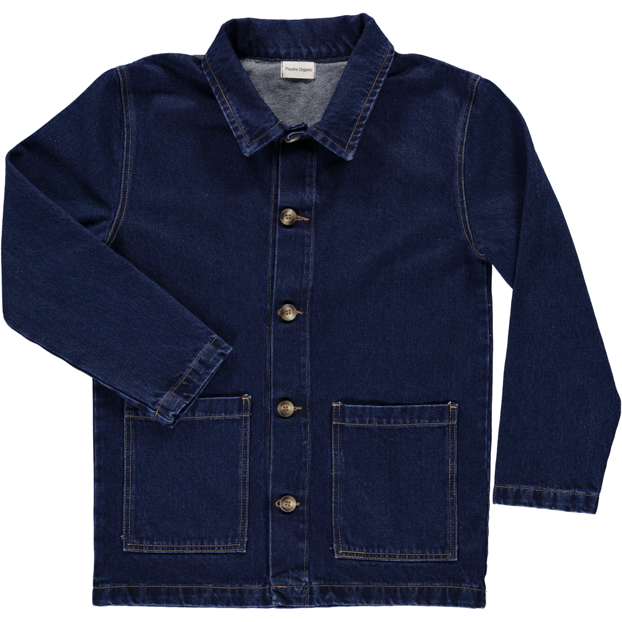 Veste adulte Jaqueta en coton bio – Denim dark blue | Poudre Organic 1