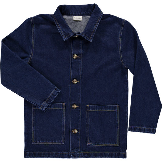 Veste adulte Jaqueta en coton bio – Denim dark blue | Poudre Organic 1
