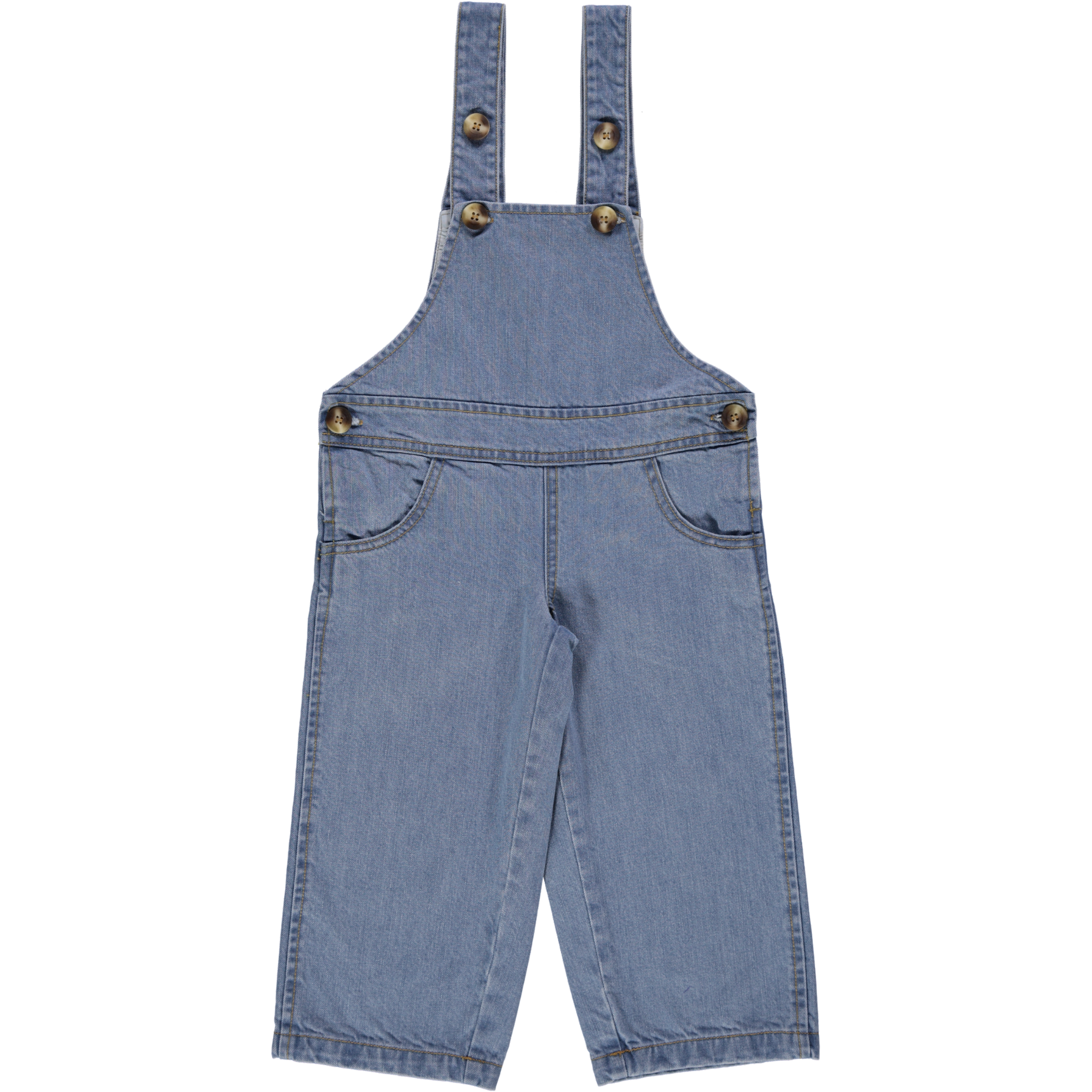 Salopette kids Quetsche en coton bio – Denim blue | Poudre Organic 1