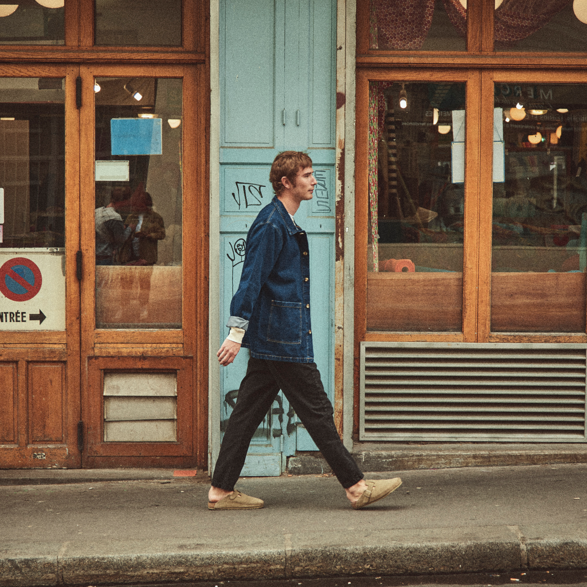 Veste adulte Jaqueta en coton bio – Denim dark blue | Poudre Organic 5