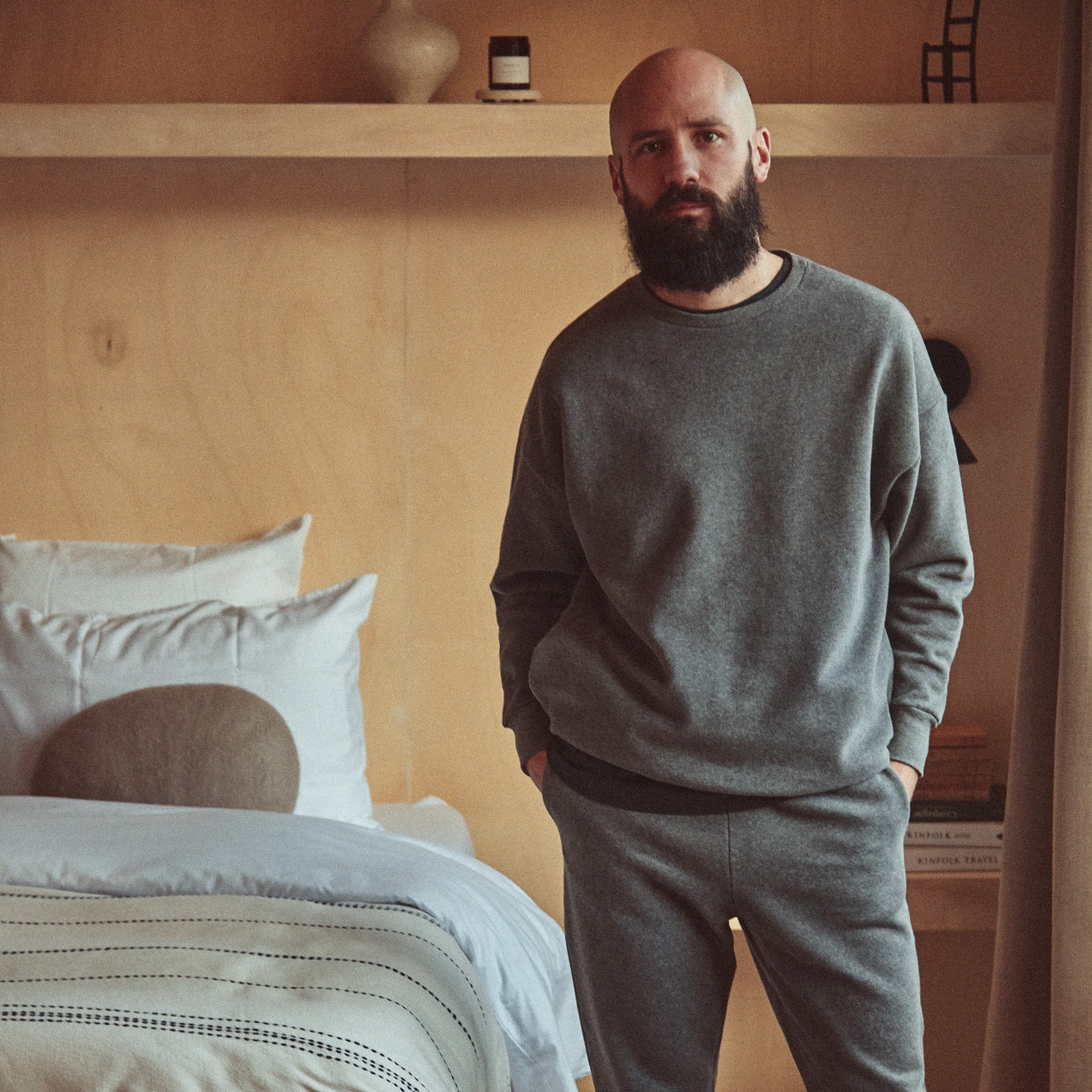 Sweatshirt homme Redondo molleton en coton bio – Anthracite | Poudre Organic 3