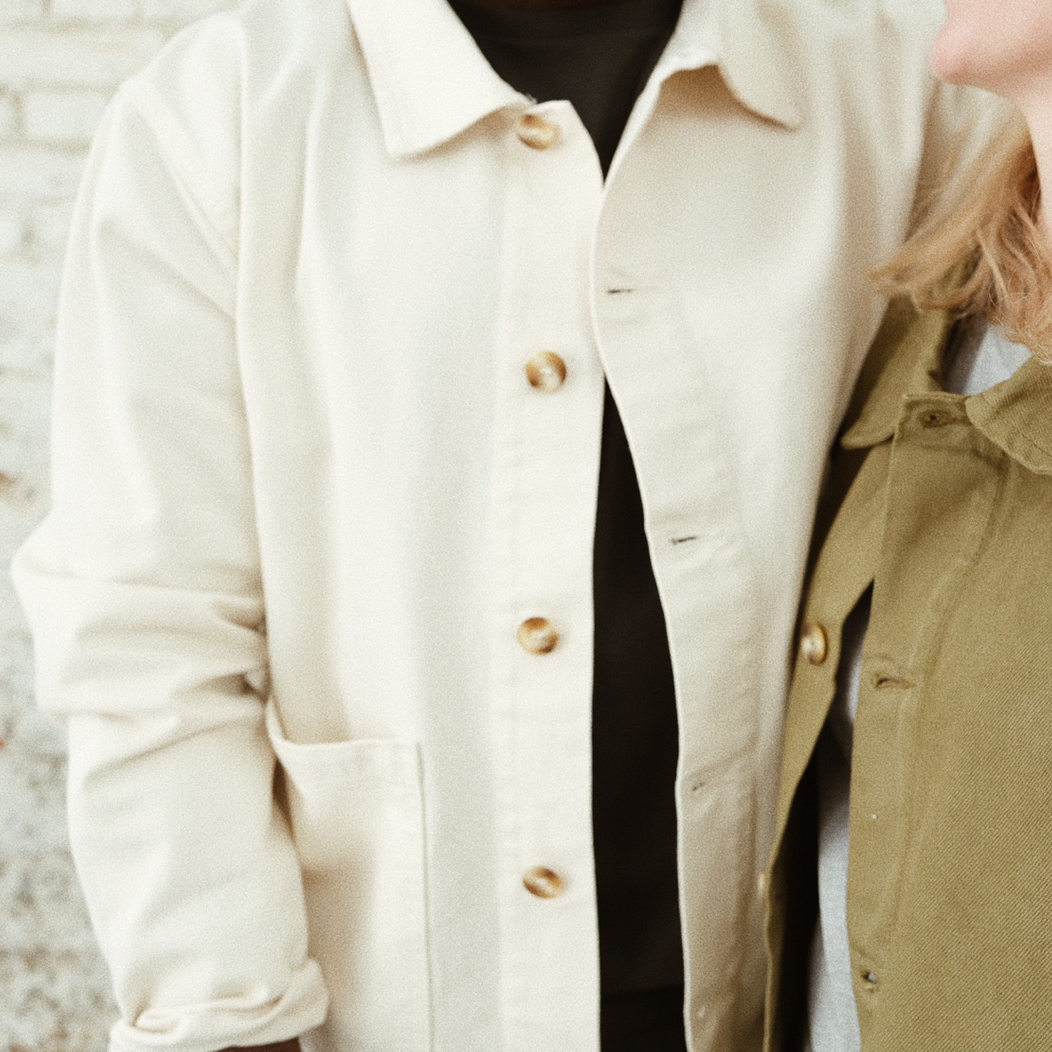 Veste adulte Jaqueta en coton bio – Denim ecru | Poudre Organic 2