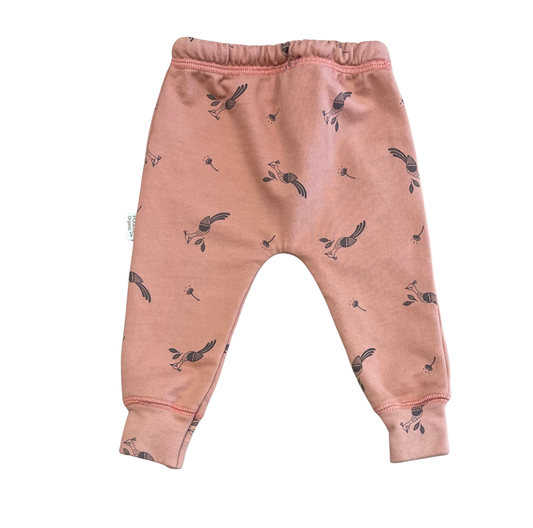 FLEECE LEGGING Print dark pink