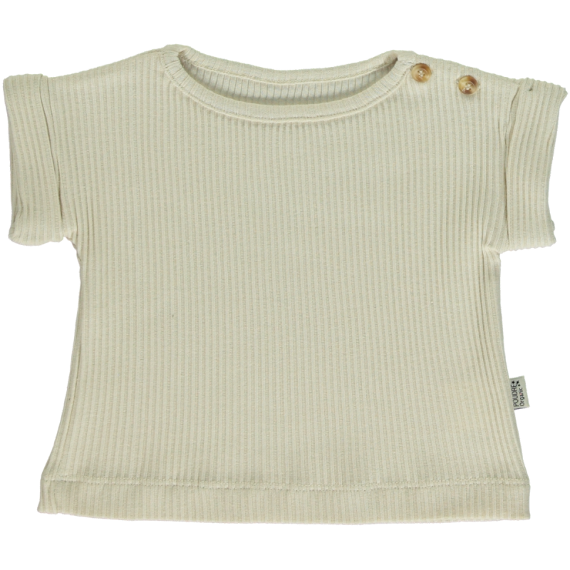 T-SHIRT BOURRACHE côtelé [Almond Milk] Permanent