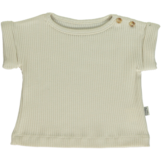 T-SHIRT BOURRACHE côtelé [Almond Milk] Permanent