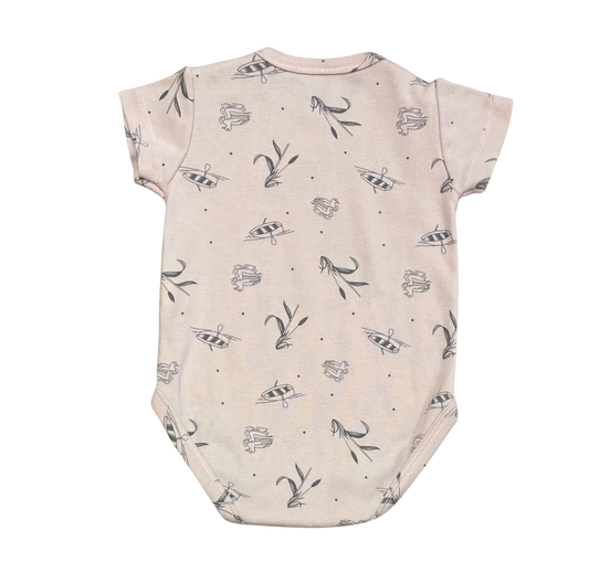 SHORT-SLEEVE BODY Imprimé rose pâle