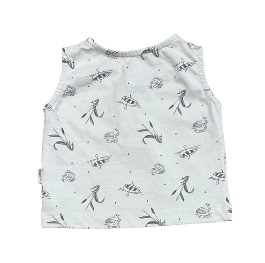 SUREAU TANK TOP Print light blue