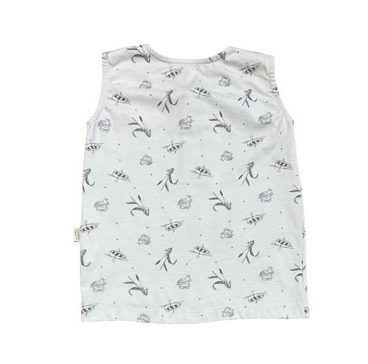SUREAU TANK TOP Print light blue