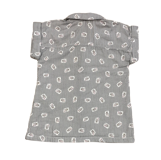 ANCOLIE BLOUSE Rayures Fleurs