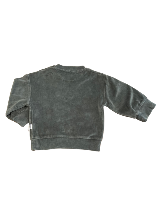 SWEATSHIRT CASSANDRE VELOURS Forest Green