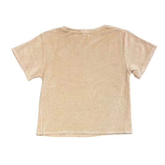 T-SHIRT ORGEAT ÉPONGE Poudré