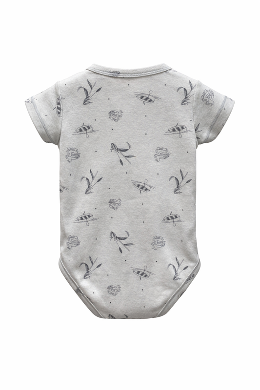 ALOES BODY SHORT SLEEVES Print light blue
