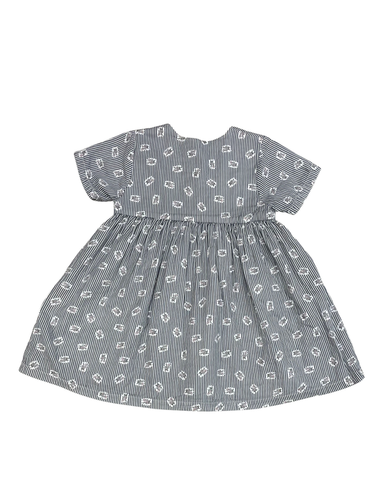 AUBEPINE DRESS Rayures fleurs