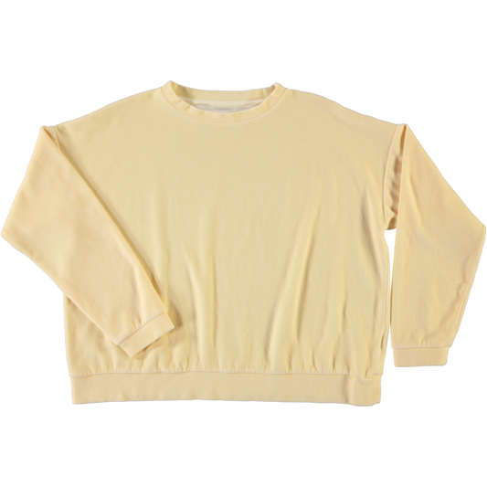 SWEATSHIRT ACENTRA VELOURS Pastel Yellow