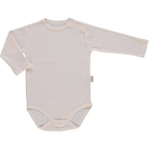 Body bébé Aloes manches longues en pointelle coton bio – Ecru | Poudre Organic 1