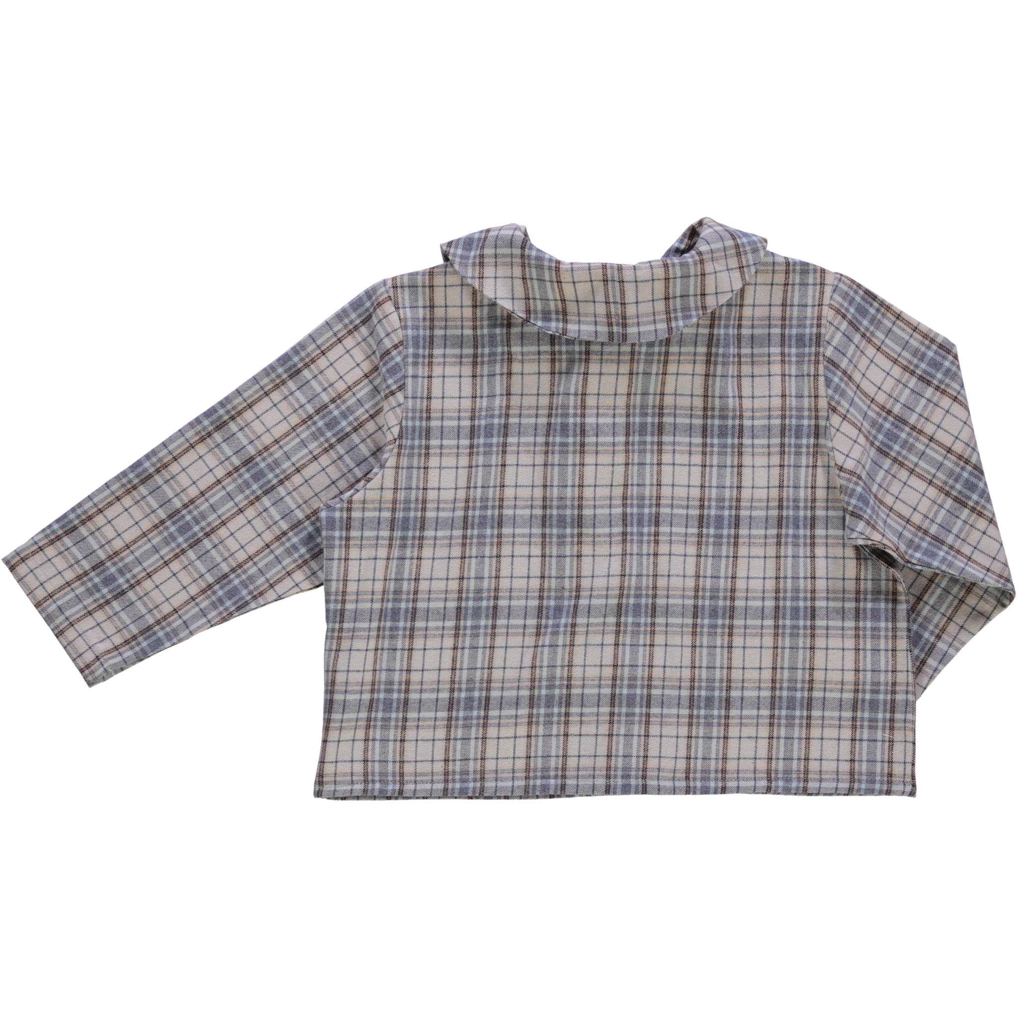 Blouse foulard kids Alysse en coton bio – Flanelle carreaux | Poudre Organic 4