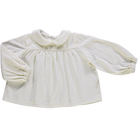 Blouse kids Amsonia en coton bio – Egret | Poudre Organic 1