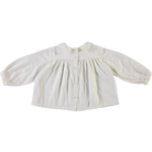 Blouse kids Amsonia en coton bio – Egret | Poudre Organic 5