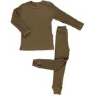 Pyjama kids Arbousier côtelé en coton bio – Dull gold | Poudre Organic 1