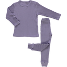 Pyjama kids Arbousier côtelé en coton bio – Lavender gray | Poudre Organic 1