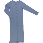 Robe femme Alcathea côtelée en coton bio – Faded denim | Poudre Organic 1