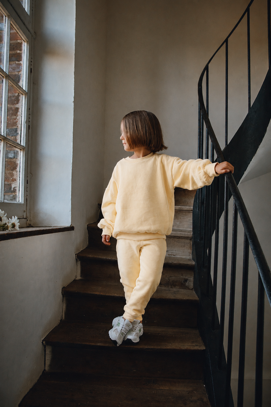 PANTALON ANICET VELOURS KIDS Pastel Yellow