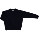 Pull femme Azalée en laine recyclée et fils écologiques – Navy | Poudre Organic 1