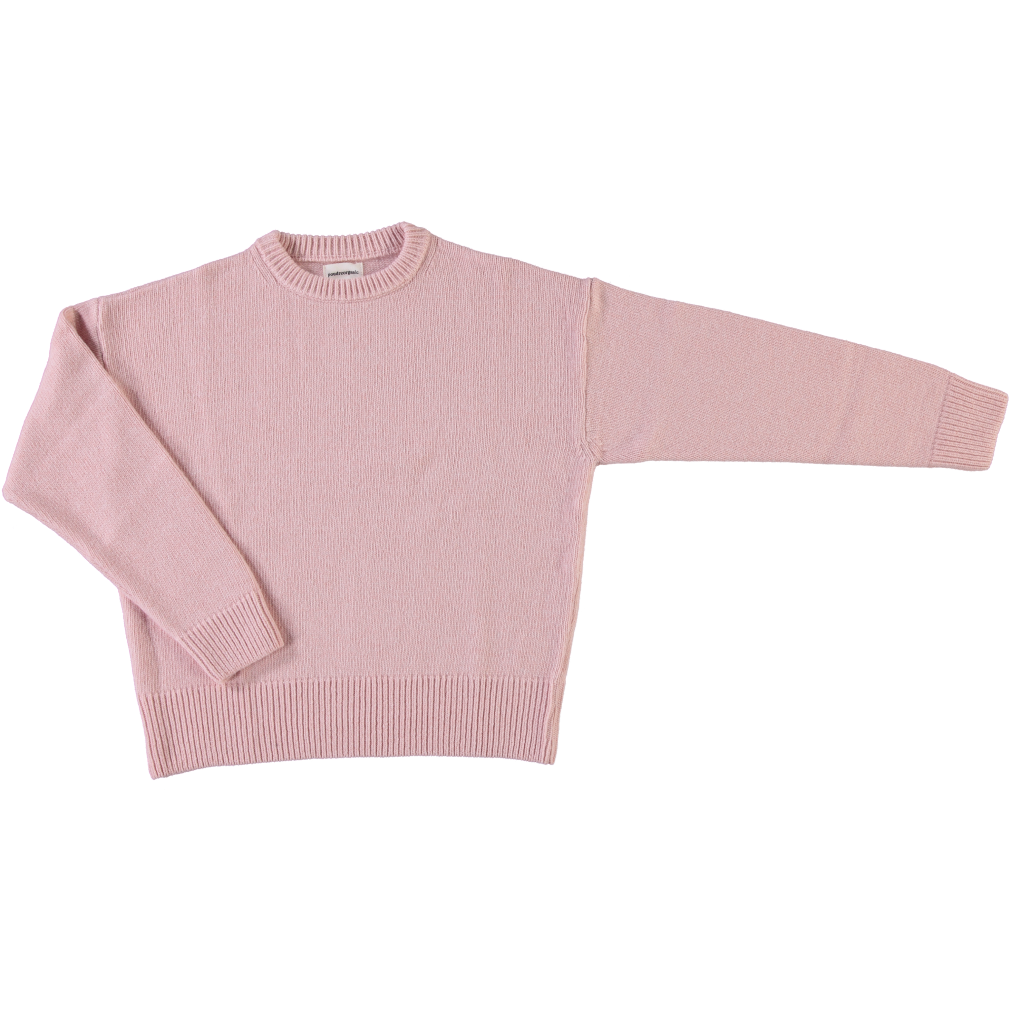 Pull femme Azalée en laine recyclée et fils écologiques – Soft pink | Poudre Organic 1