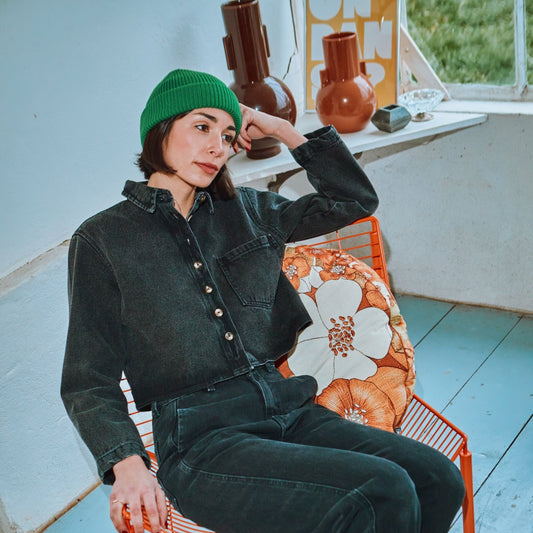 BONNET BEANIE LAINE ADULTE Emerald Green