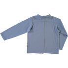 Blouse kids Belladone manches longues en coton bio – Faded denim | Poudre Organic 3