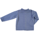 Blouse kids Belladone manches longues en coton bio – Denim épais blue | Poudre Organic 6