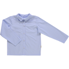 Blouse kids Belladone manches longues en coton bio – Rayures bleues | Poudre Organic 1