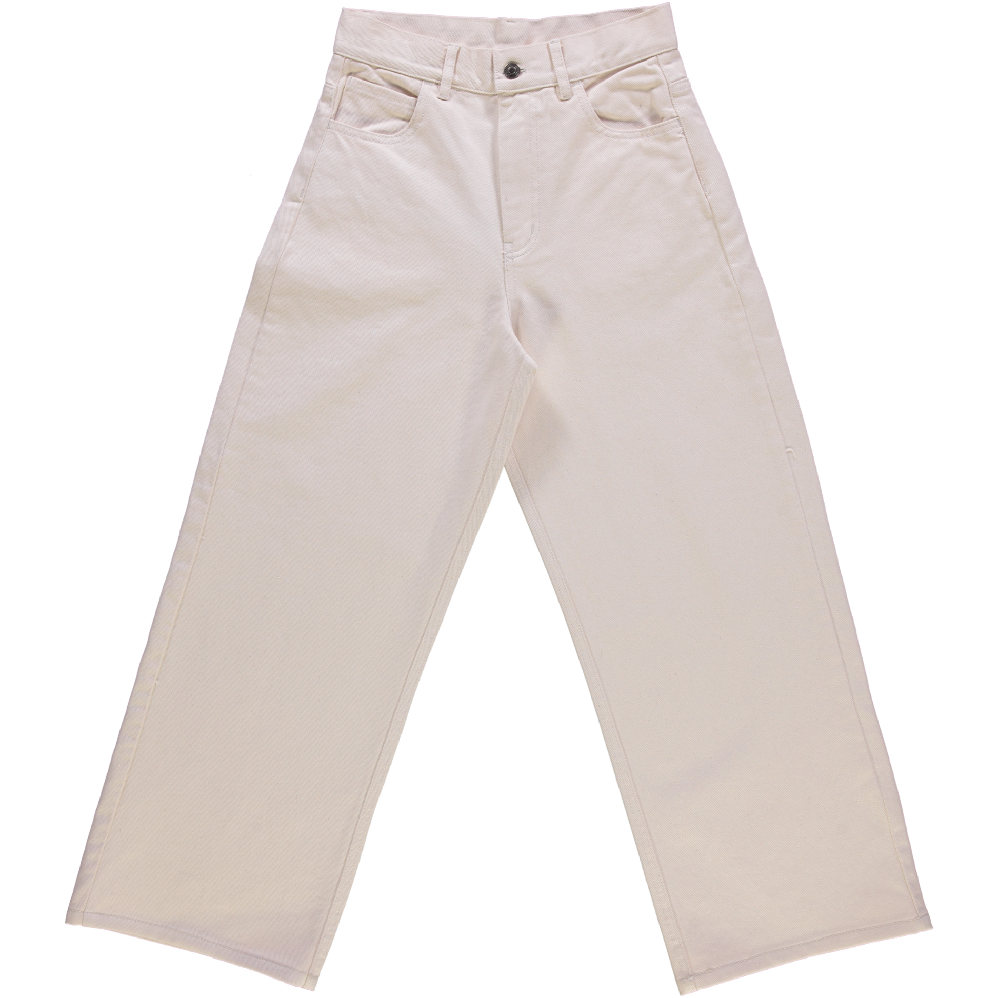 Pantalon femme Bergenie en coton bio – Denim ecru | Poudre Organic 1