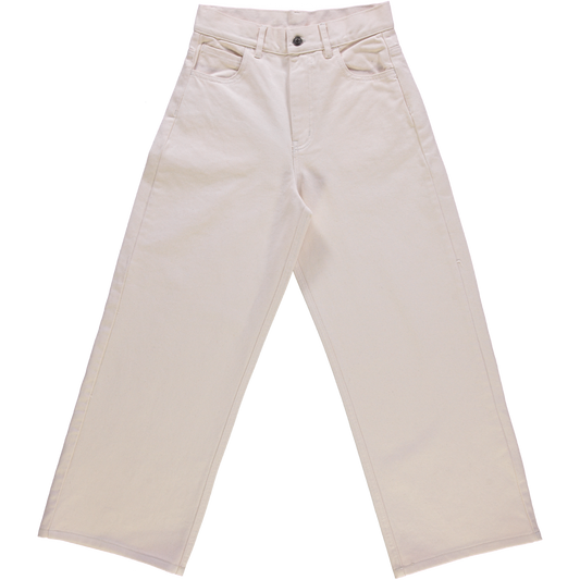 Pantalon femme Bergenie en coton bio – Denim ecru | Poudre Organic 1