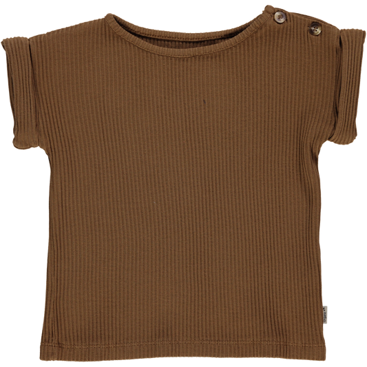 T-SHIRT BOURRACHE côtelé [Nuthatch] Permanent